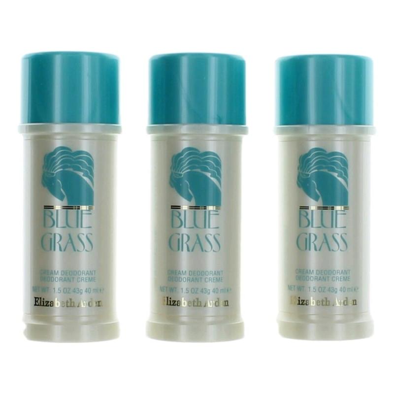 Blue Grass By Elizabeth Arden, 3X1.5 Oz (4.5 Oz Total) Cream Deodorant For Women