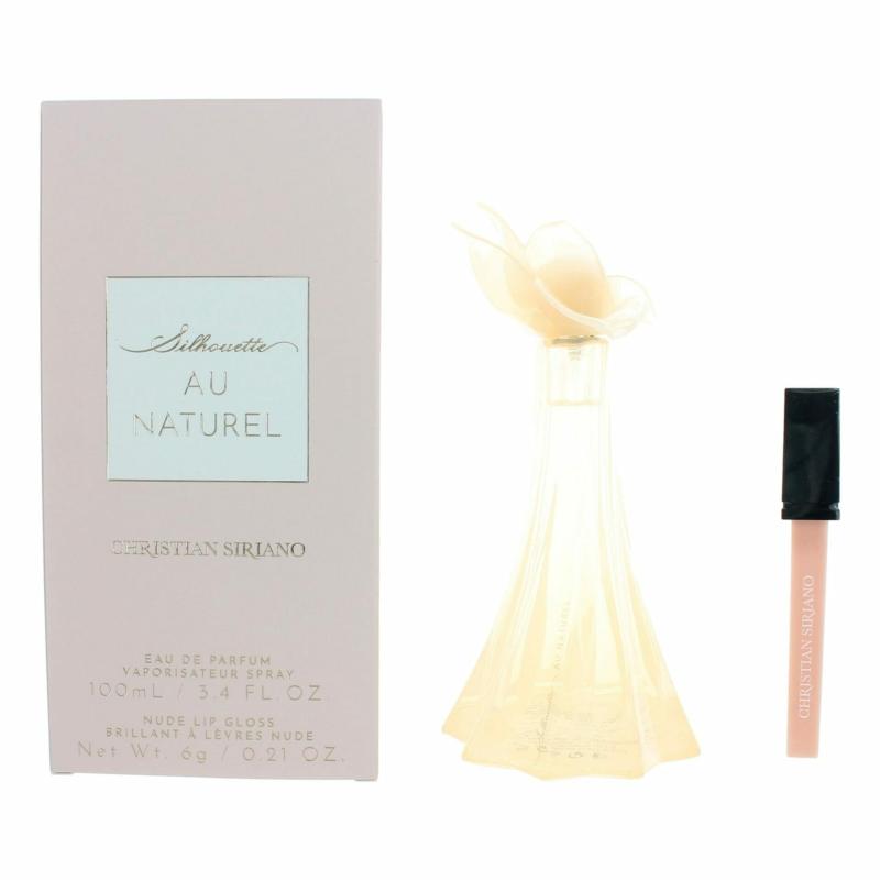 Silhouette Au Naturel By Christian Siriano, 3.4 Oz Eau De Parfum Spray For Women With Lip Gloss