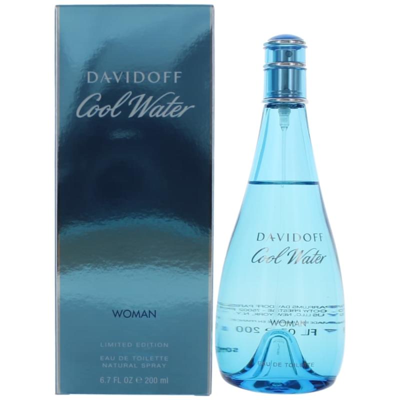 Cool Water By Davidoff, 6.7 Oz Eau De Toilette Spray For Women