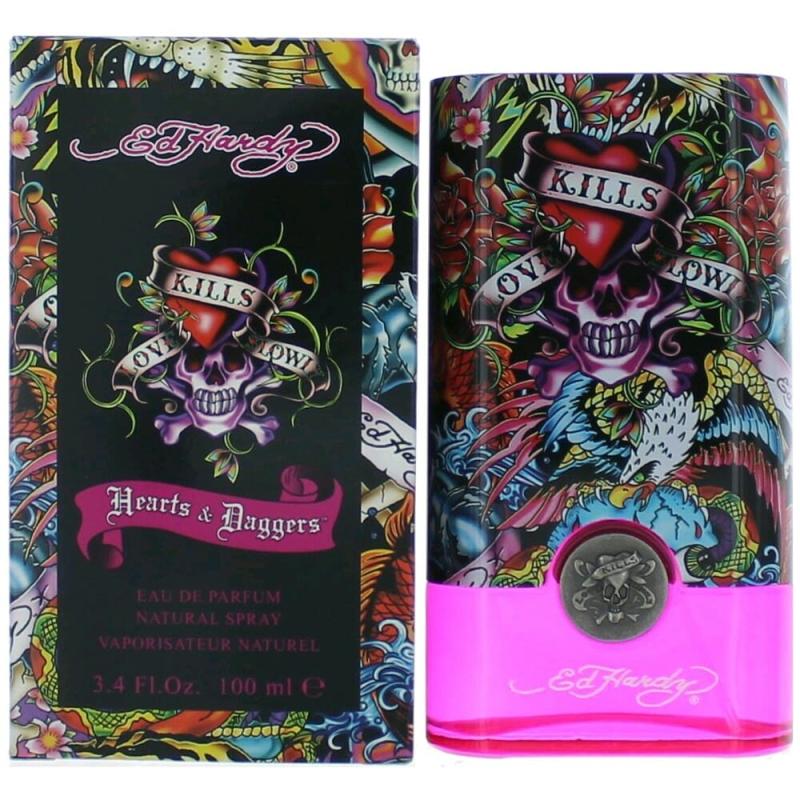 Ed Hardy Hearts &amp; Daggers By Christian Audigier, 3.4 Oz Eau De Parfum Spray For Women