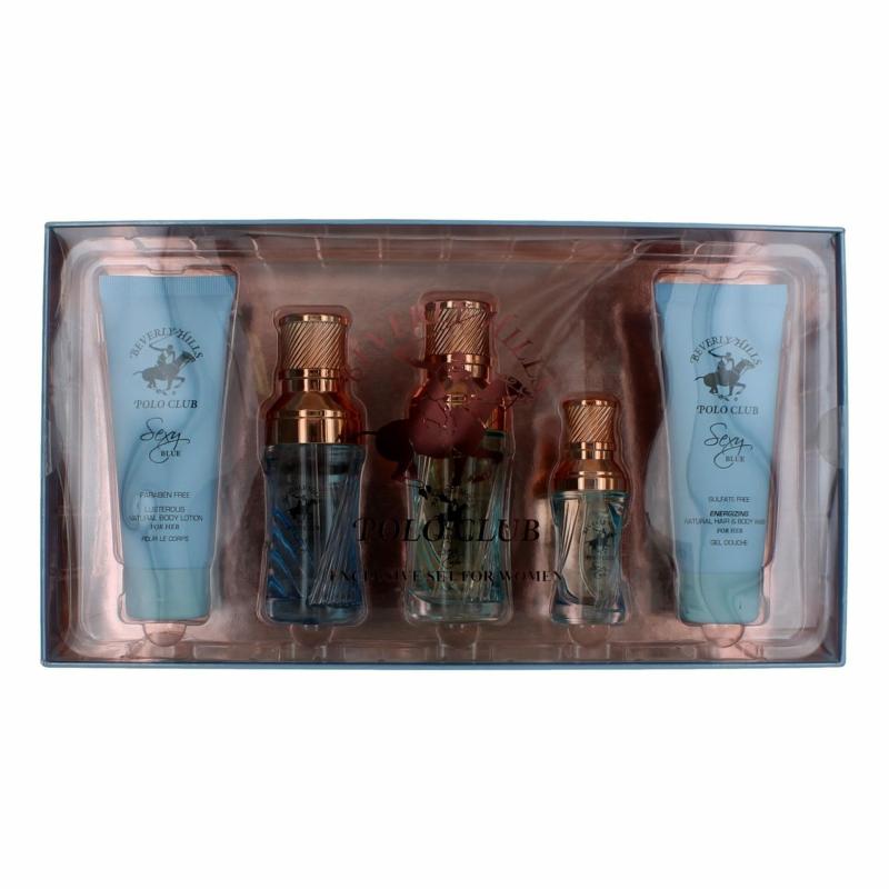 Bhpc Sexy Blue By Beverly Hills Polo Club, 5 Piece Gift Set For Women