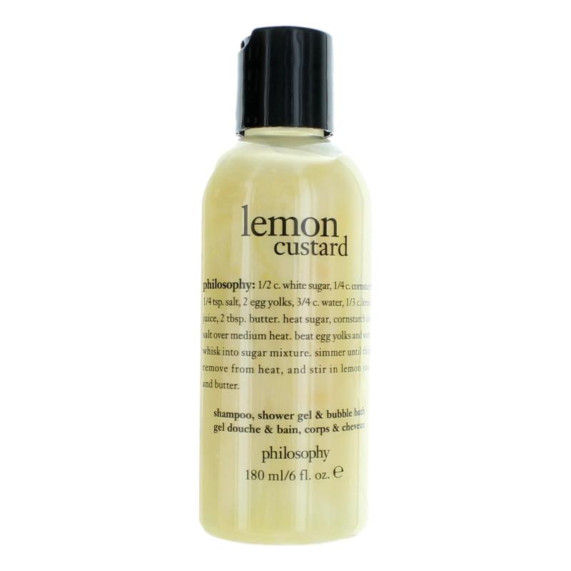 Lemon Custard By Philosophy, 6 Oz Shampoo, Shower Gel, And Bubble Bath For Women
